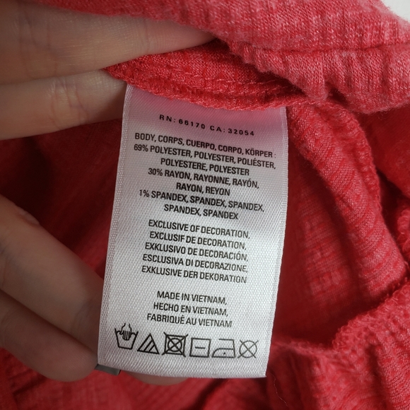 Anthro deletta thea coral pink ruffle bottom top - Picture 5 of 8